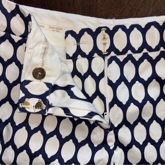 Printed Navy & White Slim Crop Pants - Picture 8 of 12